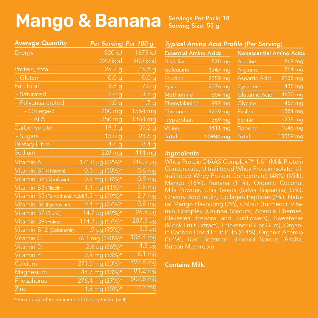 Whey Protein Smoothie - Mango & Banana / Bulk Bag