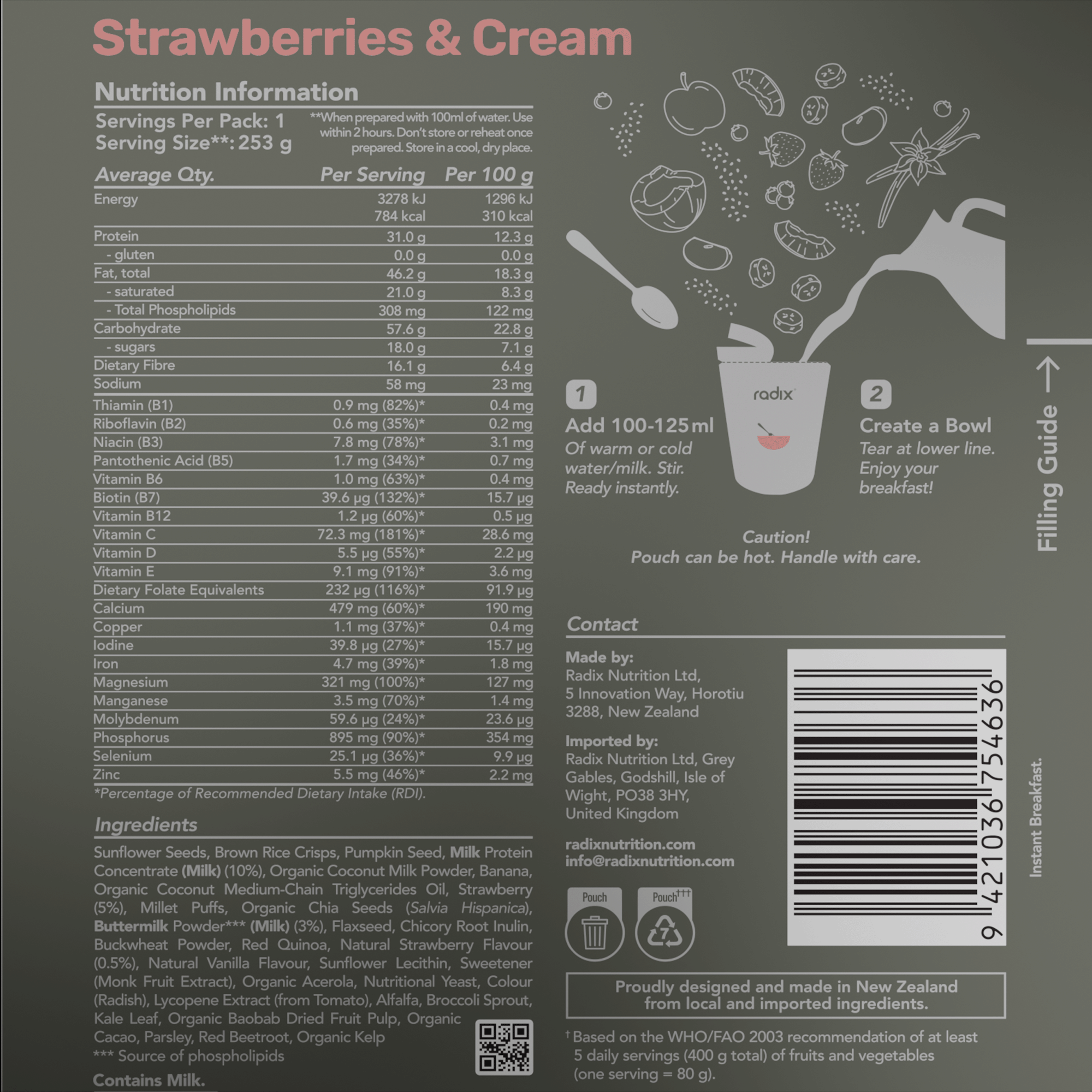 Ultra Dairy Breakfast - Strawberries & Cream / 800 kcal (6 Pack)