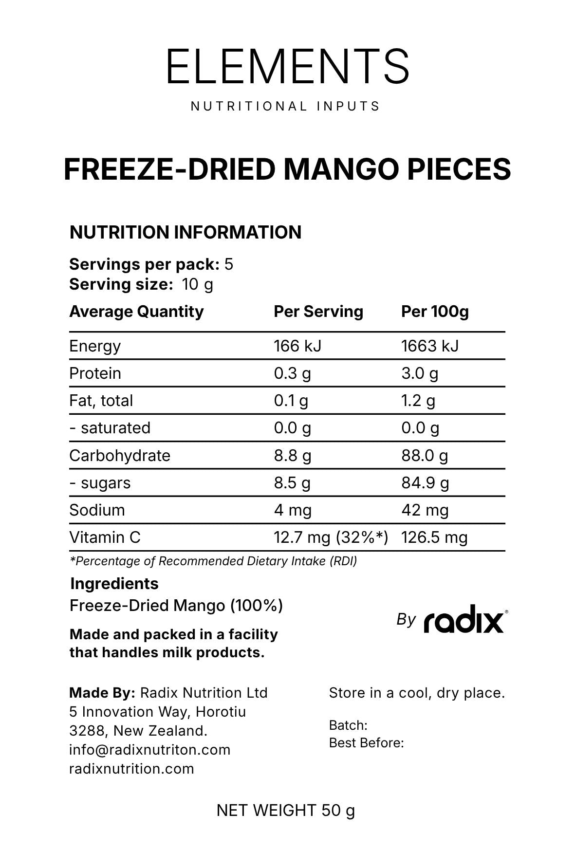 Mango Pieces 50 g