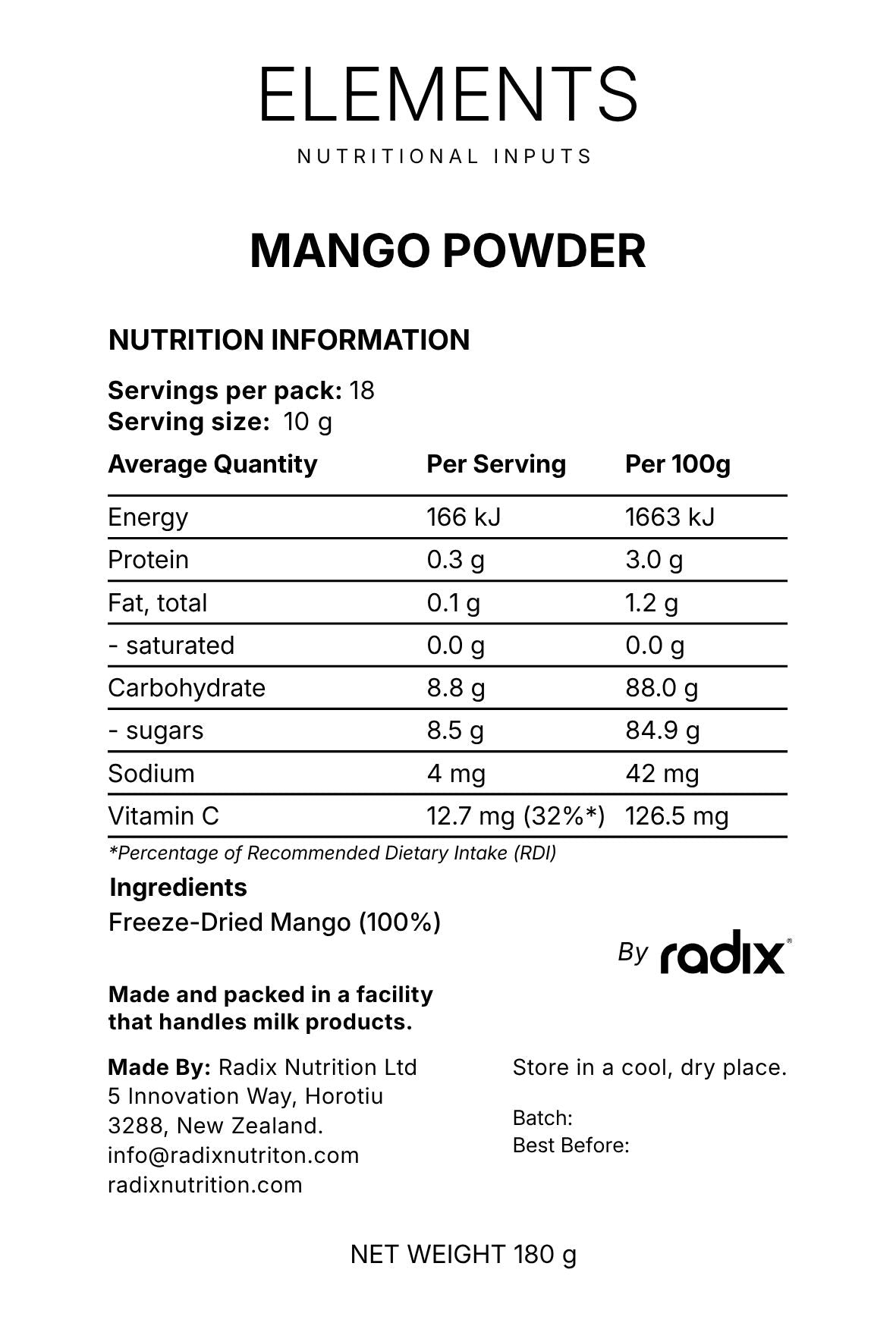 Mango Powder 180 g