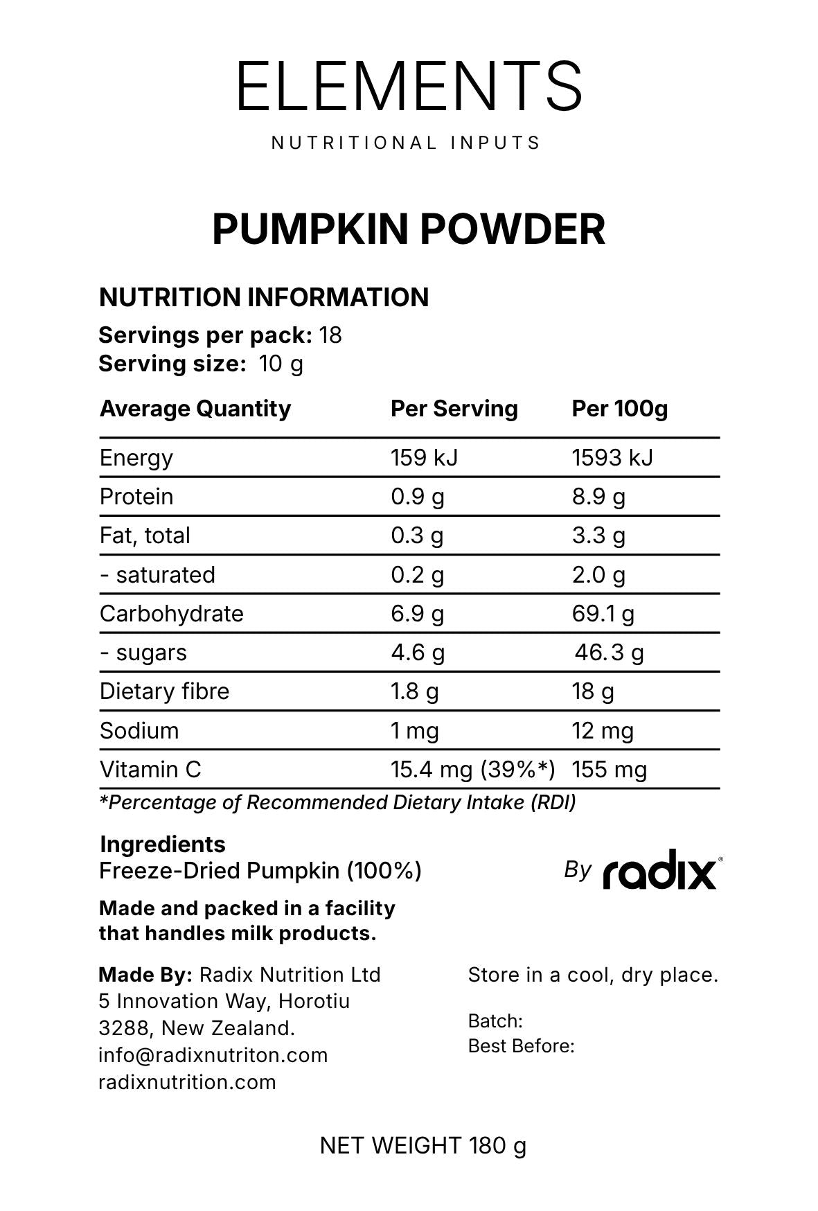 Pumpkin Powder 180 g