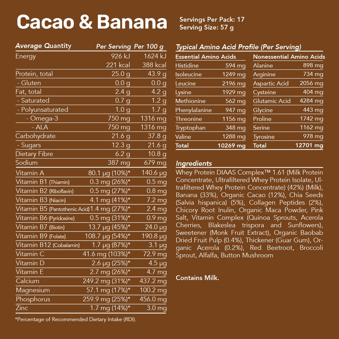Whey Protein Smoothie - Cacao & Banana / Bulk Bag