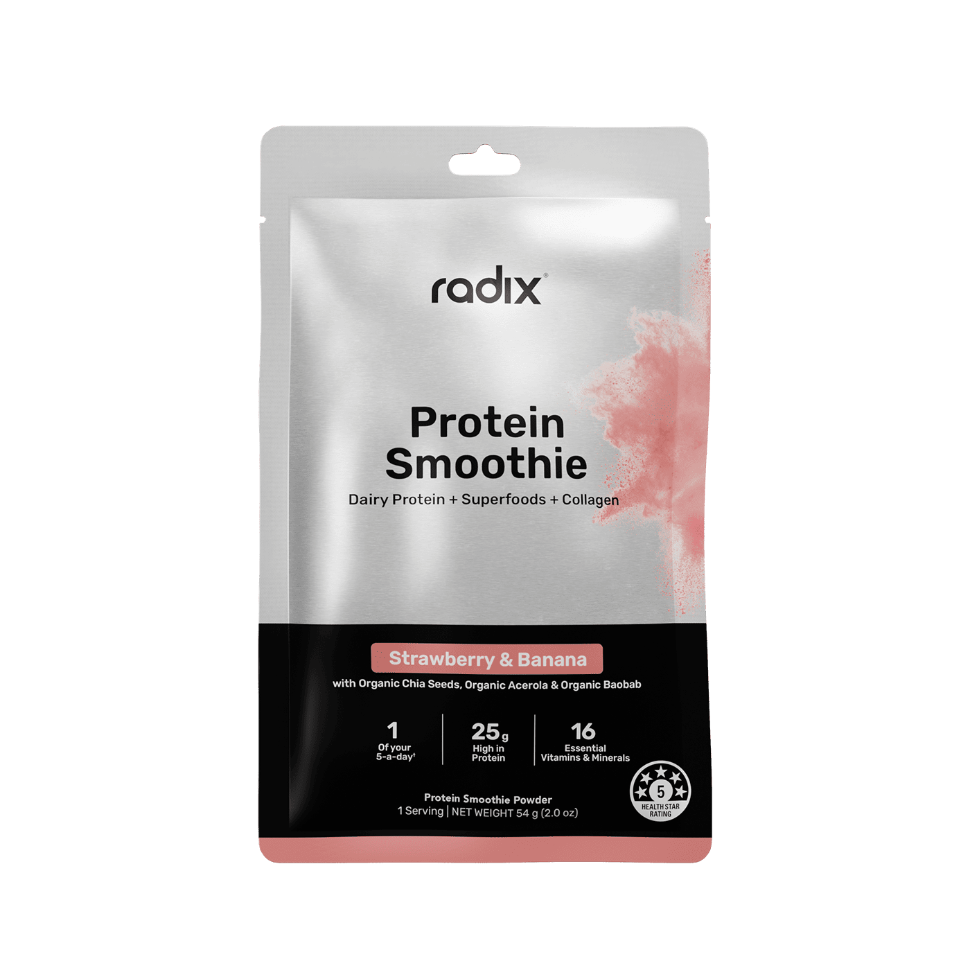 Whey Protein Smoothie - Strawberry & Banana / Single Serve