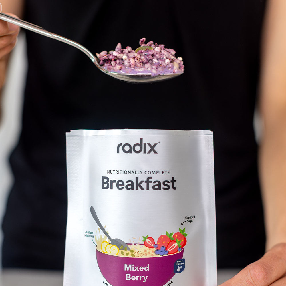 Radix Nutrition Original Dairy Breakfast prepared bowl lifestyle shot