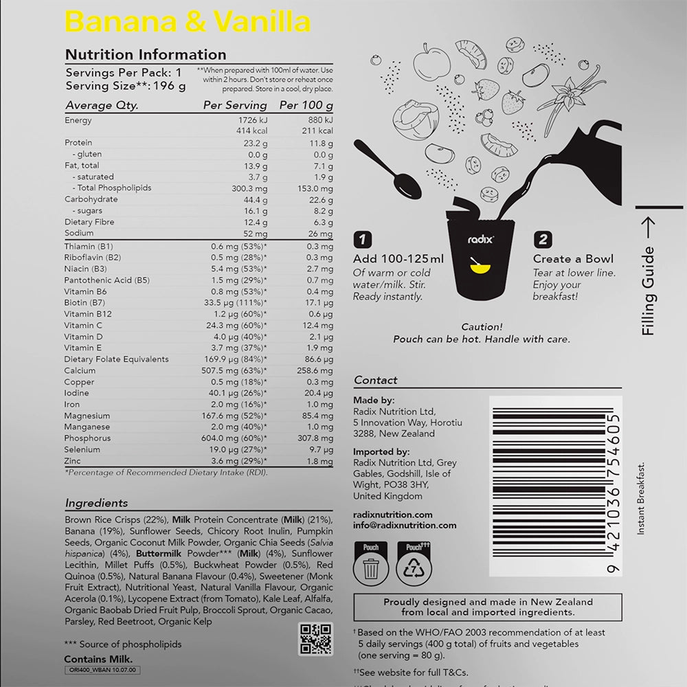 Original Dairy Breakfast - Banana & Vanilla / 400 kcal (8 Pack)