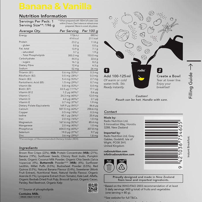 Original Dairy Breakfast - Banana & Vanilla / 400 kcal (8 Pack)