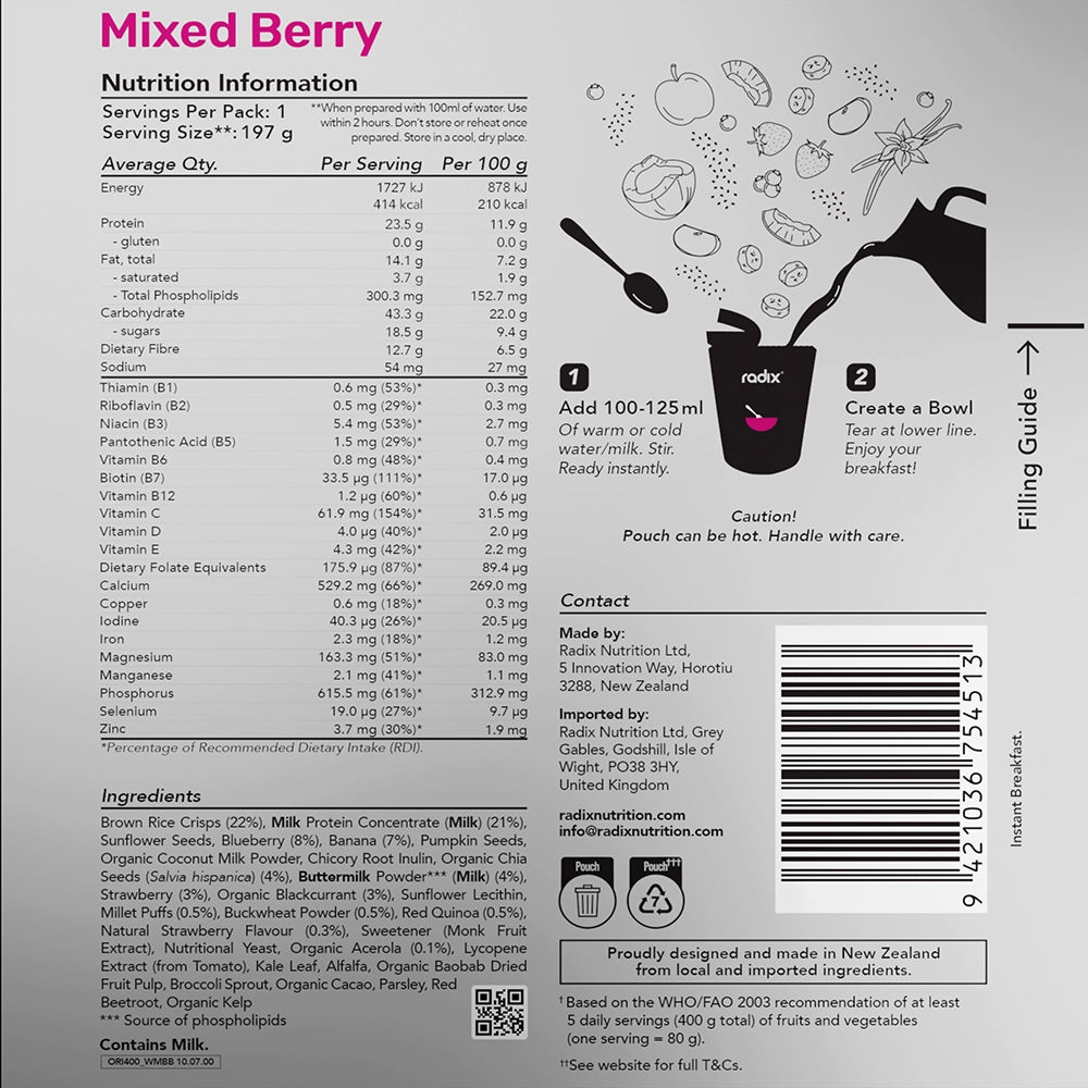 Original Dairy Breakfast - Mixed berry / 400 kcal (8 Pack)