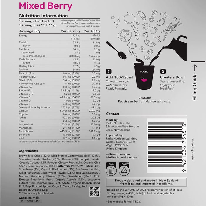 Original Dairy Breakfast - Mixed berry / 400 kcal (8 Pack)