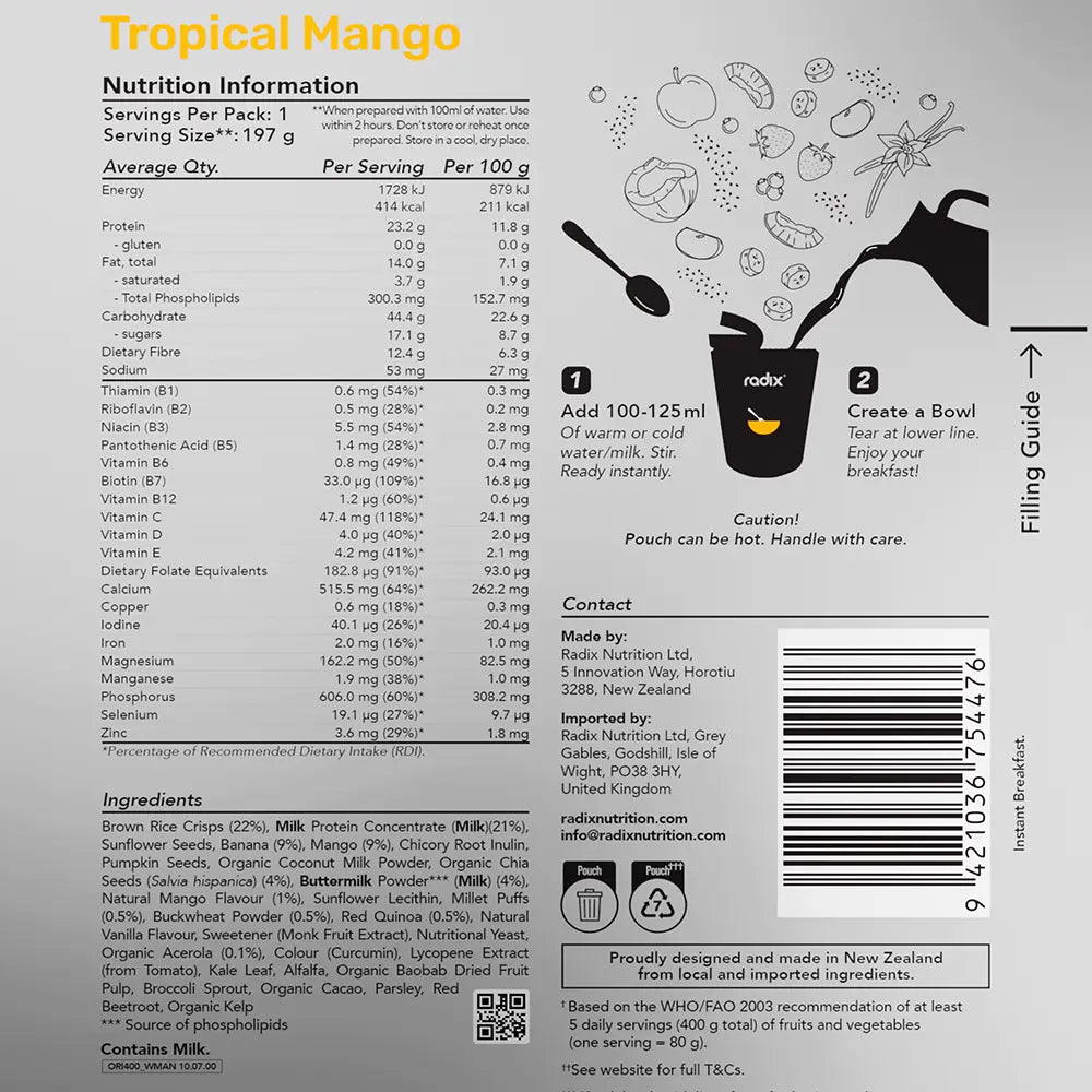 Original Dairy Breakfast - Mango / 400 kcal (8 Pack)