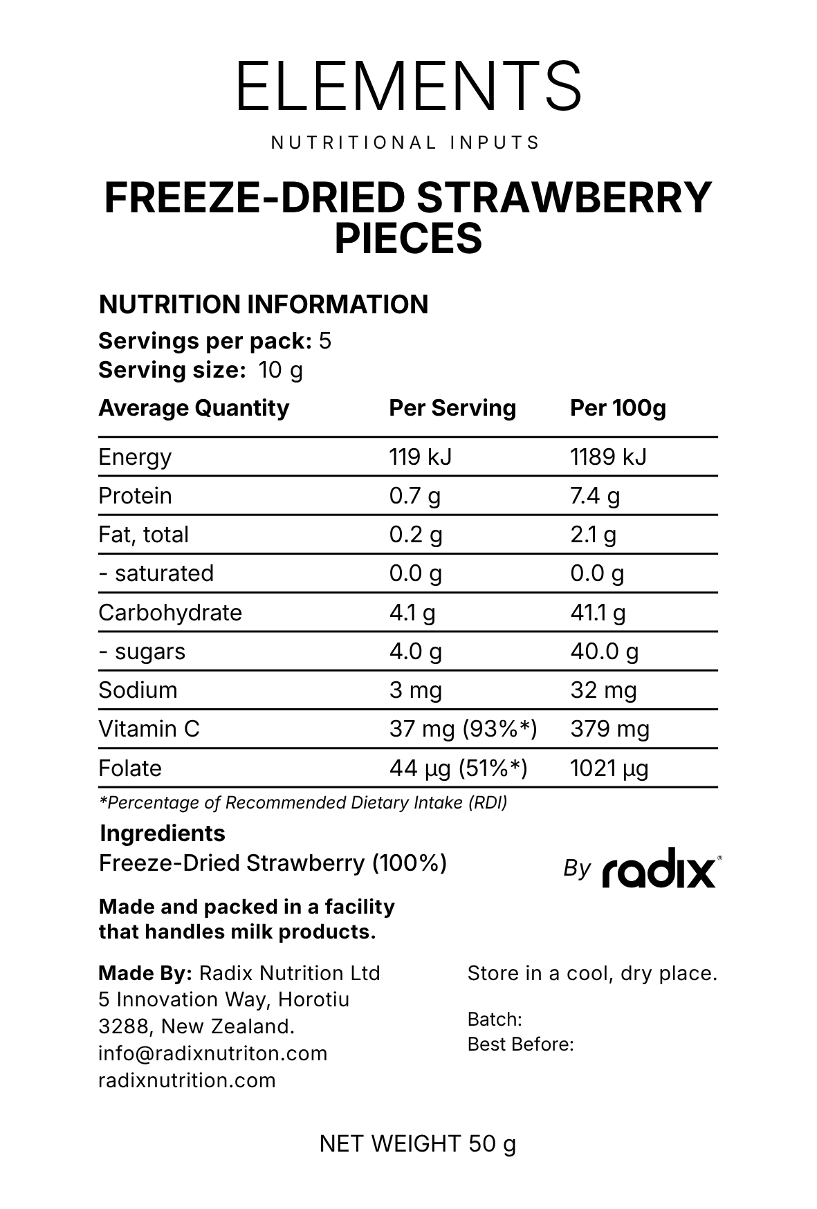 Strawberry Pieces 50 g