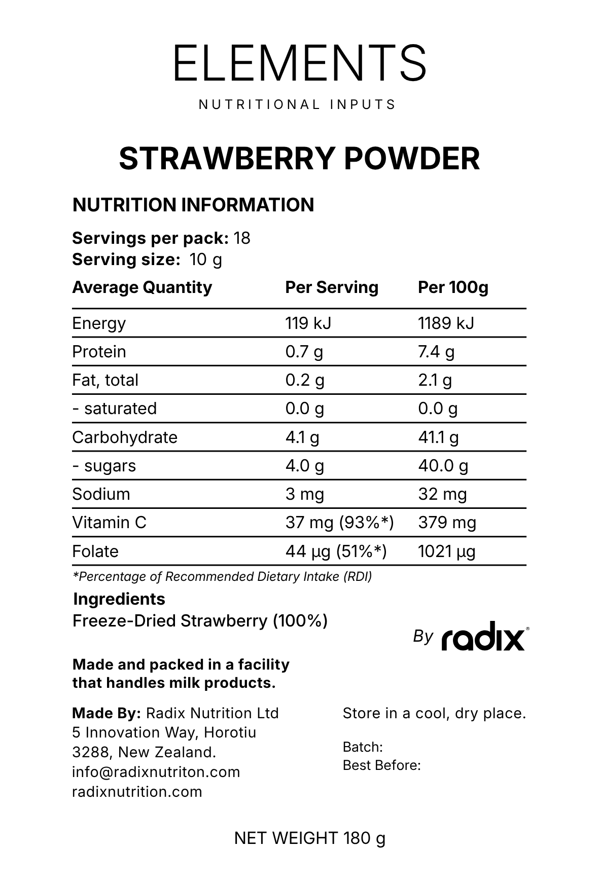 Strawberry Powder 180 g