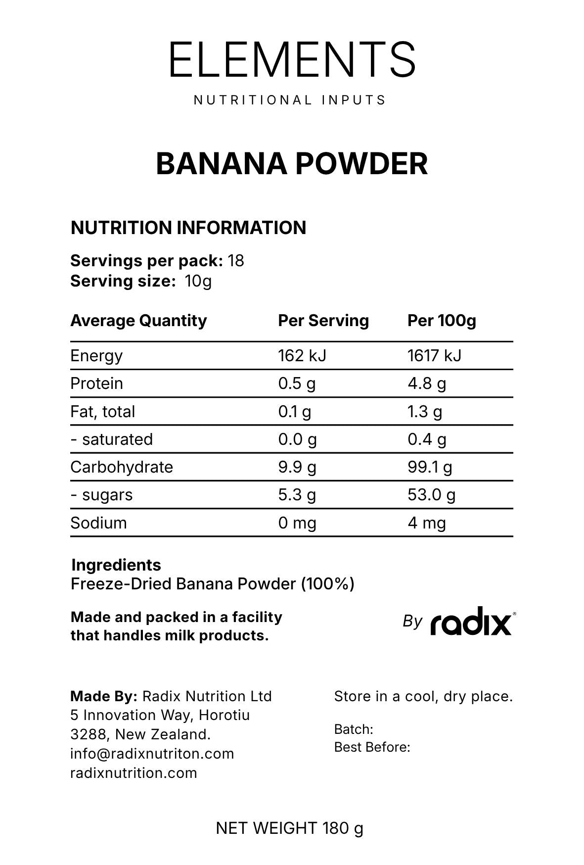 Banana Powder 180 g