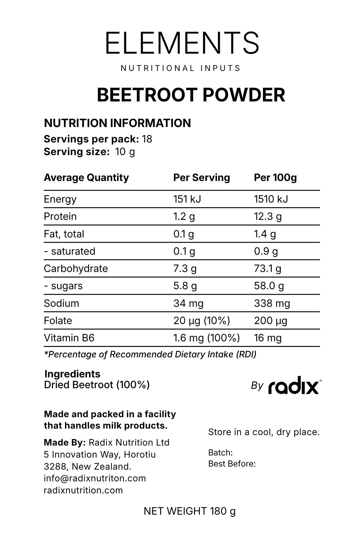 Beetroot Powder 180 g