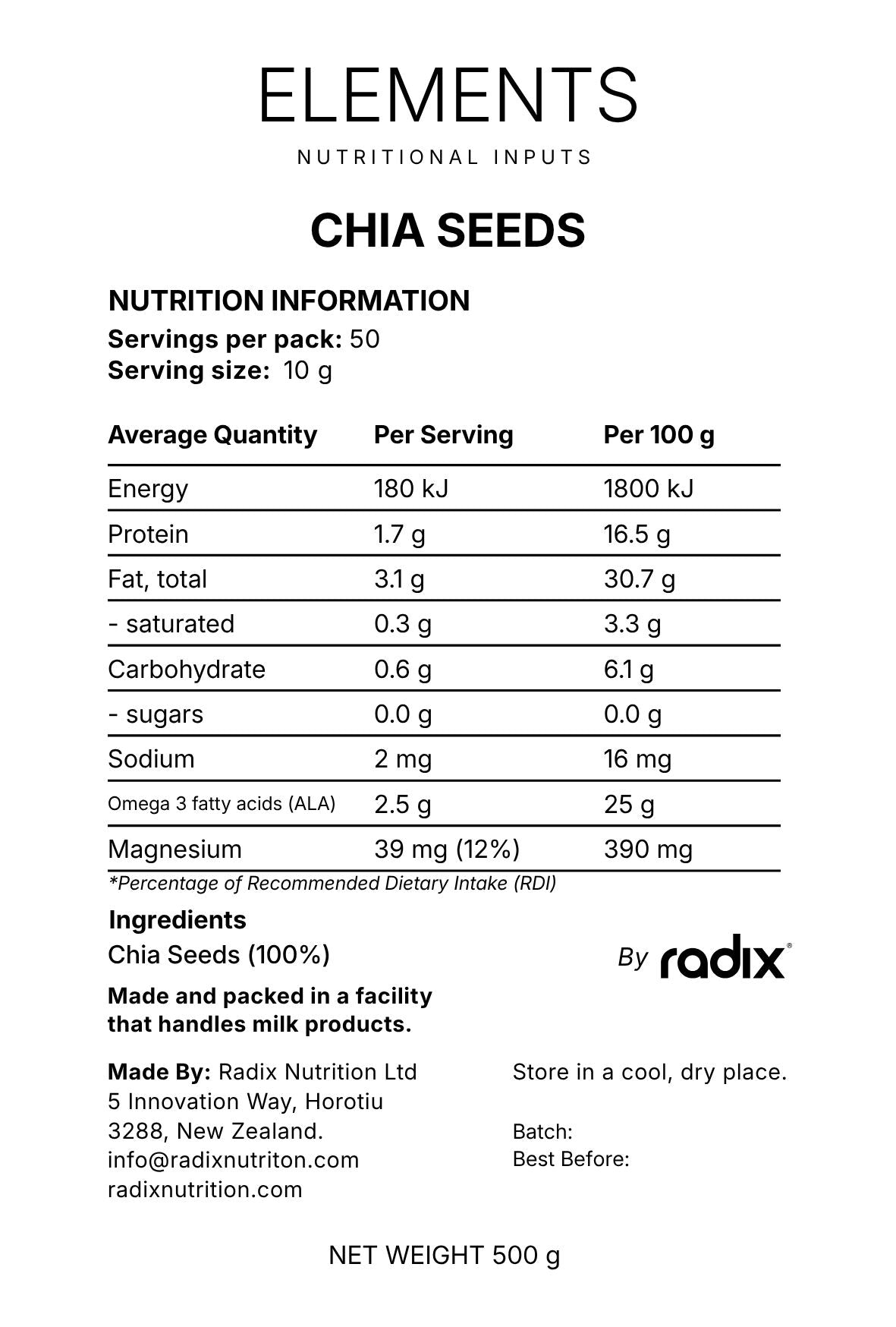 Chia Seeds 500 g