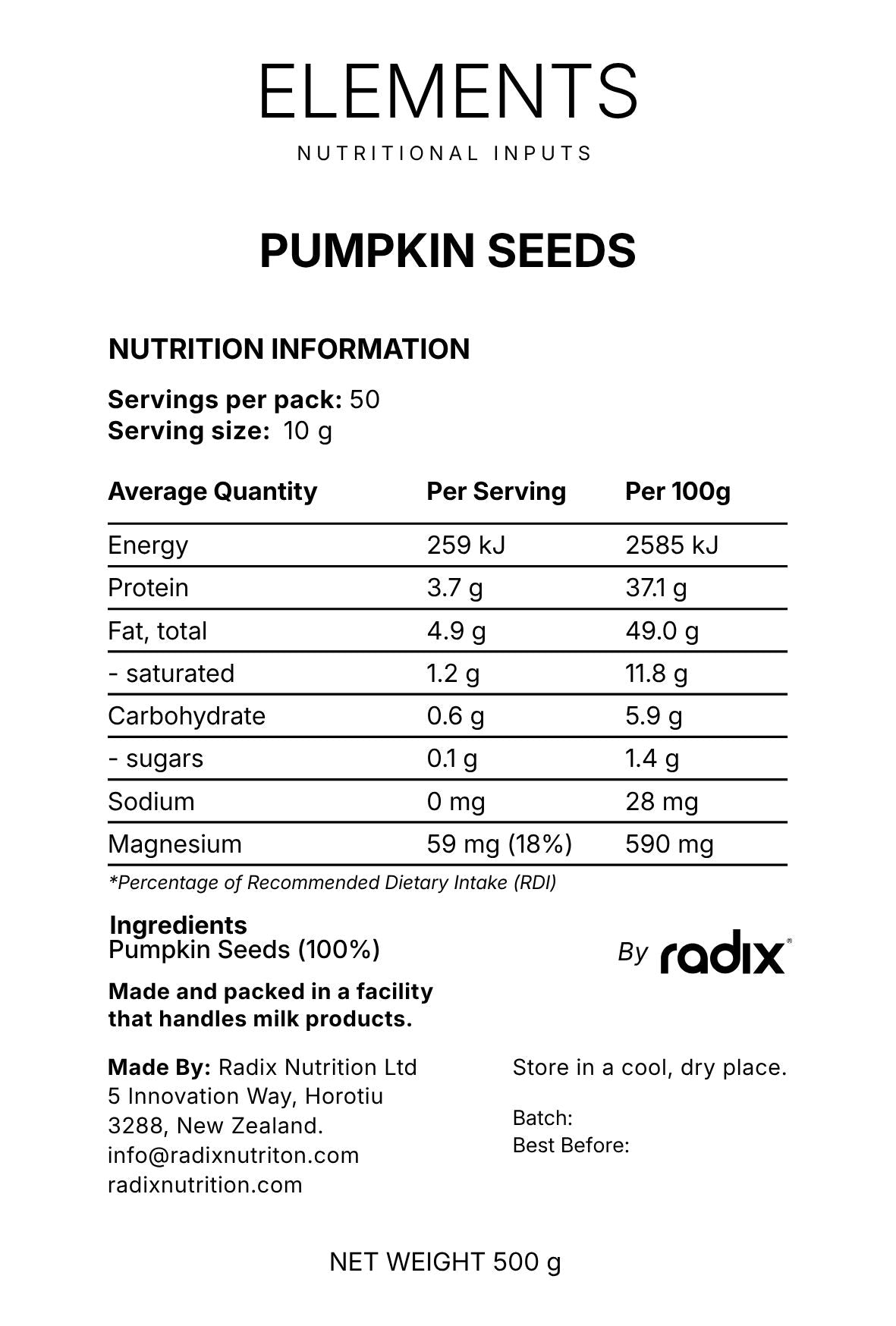 Pumpkin Seeds 500 g