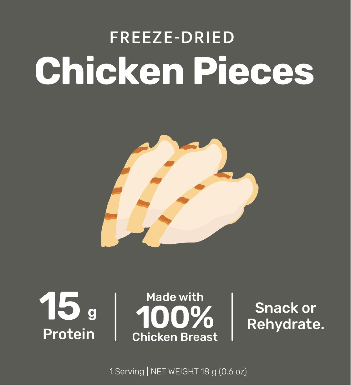 Freeze-Dried Chicken Pieces 18 g